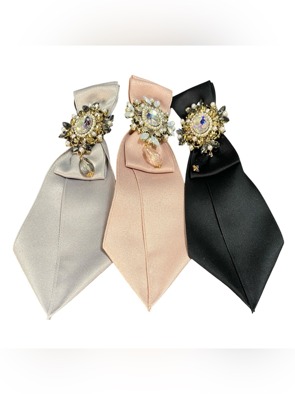 NWOT Vintage Elegant Pre-Tied Neck Tie Brooch Priced Each